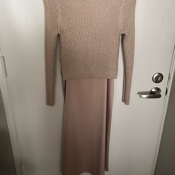 Cropped Sweater and Slip Dress - Picture 2 of 4